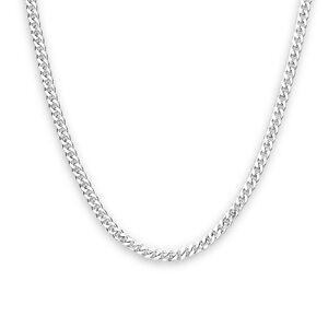 925 Sterling Silver Plated Stainless Steel 5mm Cuban Chain Link Necklace 18”-24”